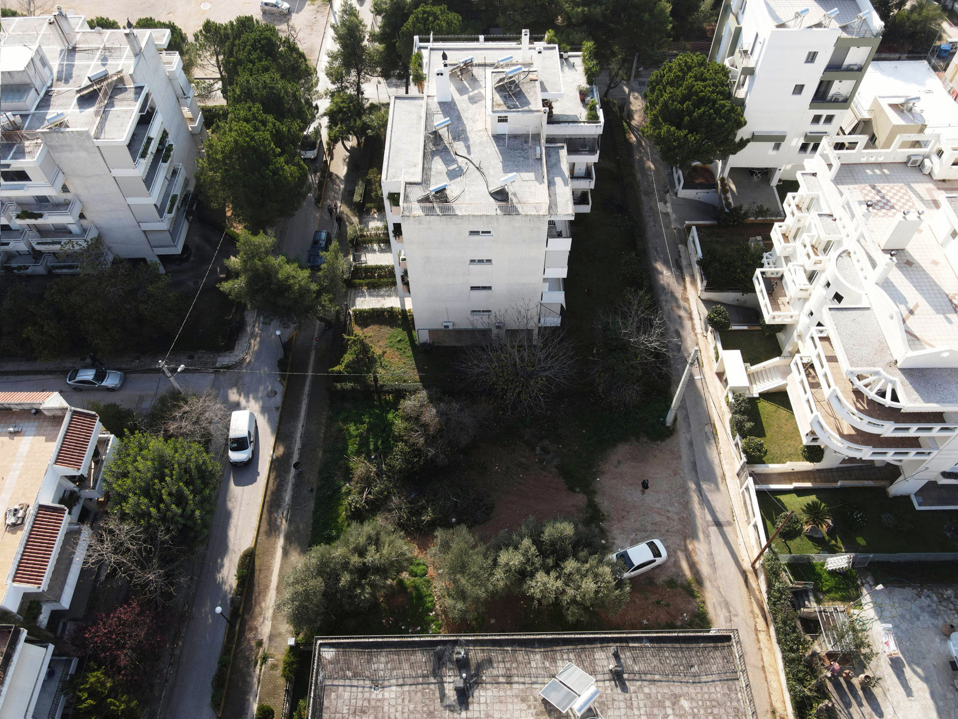 building plot aerial view residence kalogeriko greece