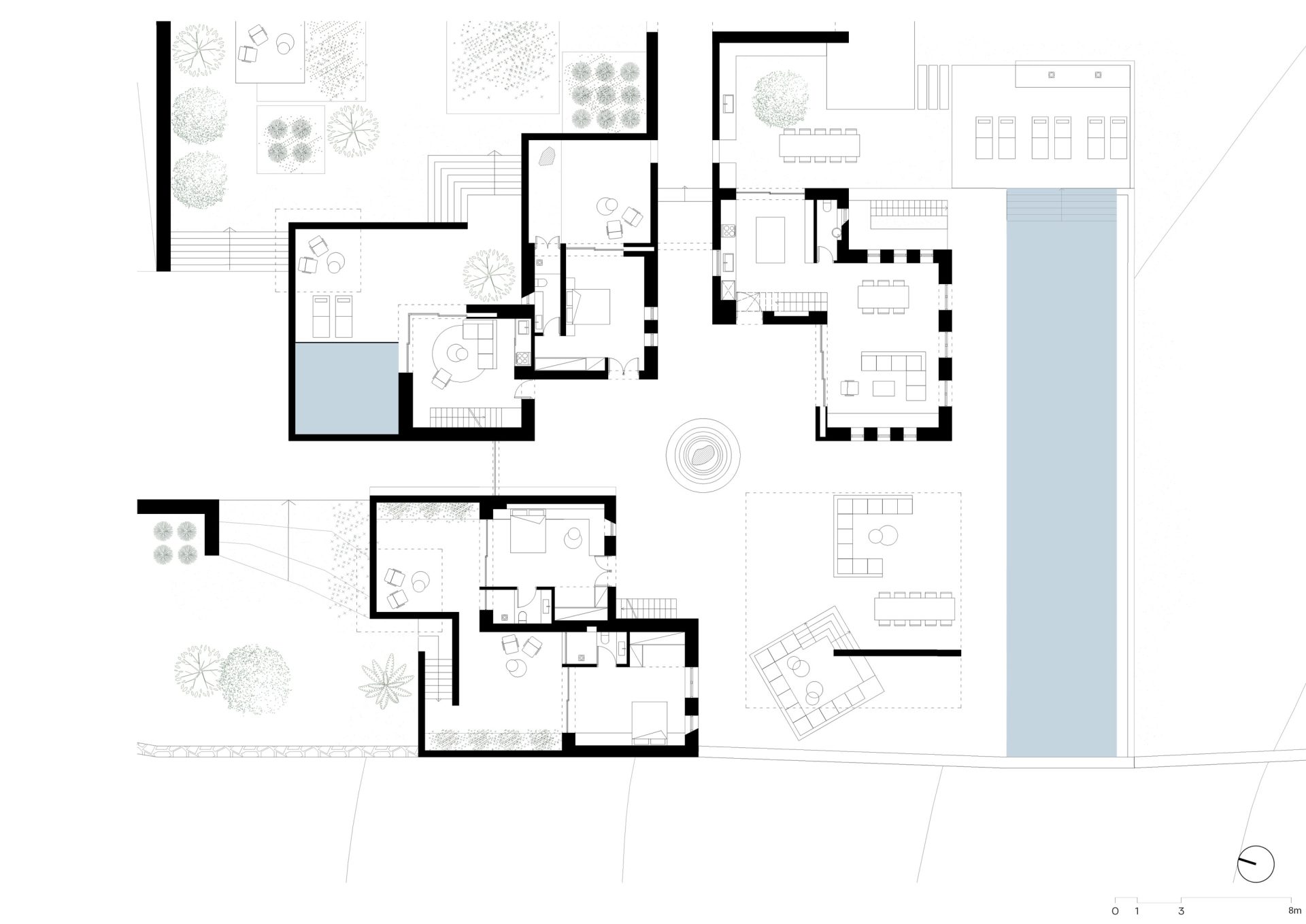 grego residence ground floor plan paros greece