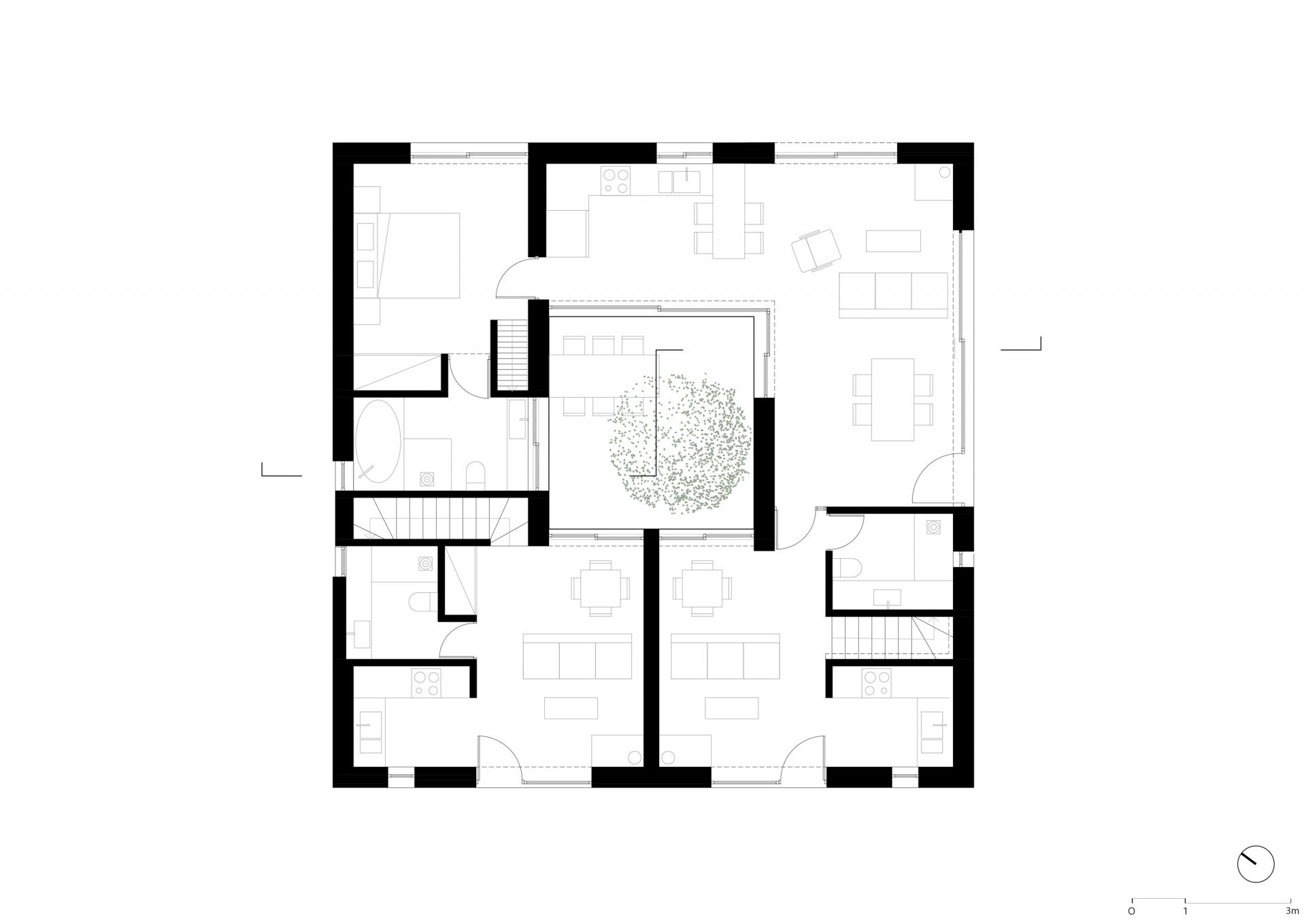 patio house ground floor plan arta greece