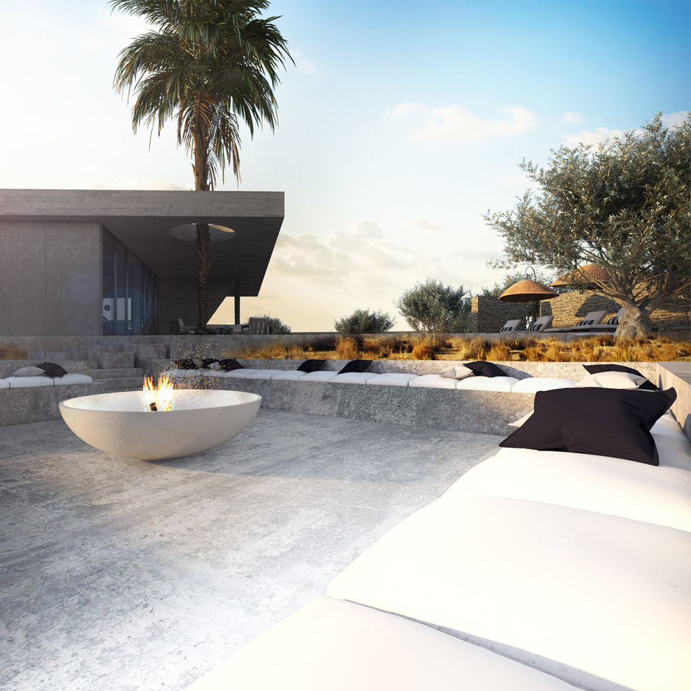 pavilion house exterior relaxation stone kalogeriko arta greece the hive architects