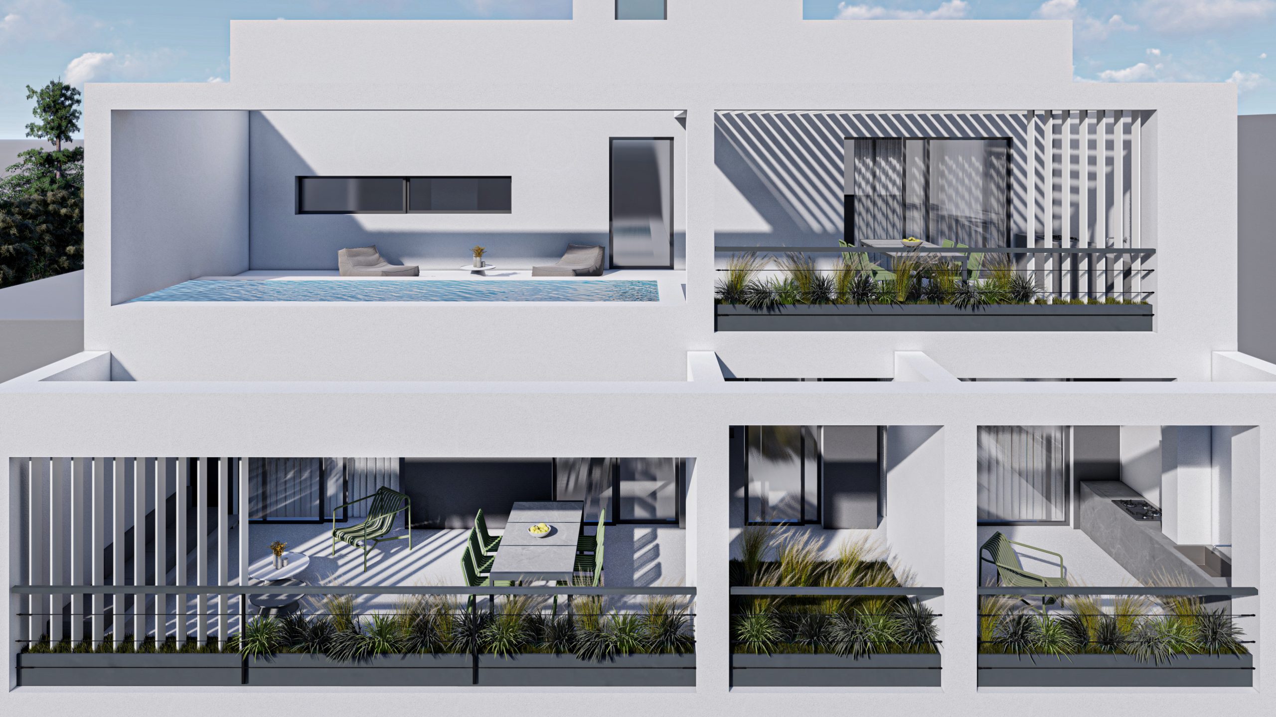 Apartment building in Petralona Greece
